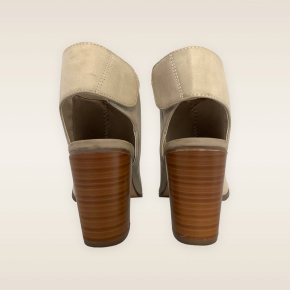 Spring Summer Chic Casual Leather Peep Toe Heel Booties in Beige Brown (US/CA 6) - Picture 3 of 9